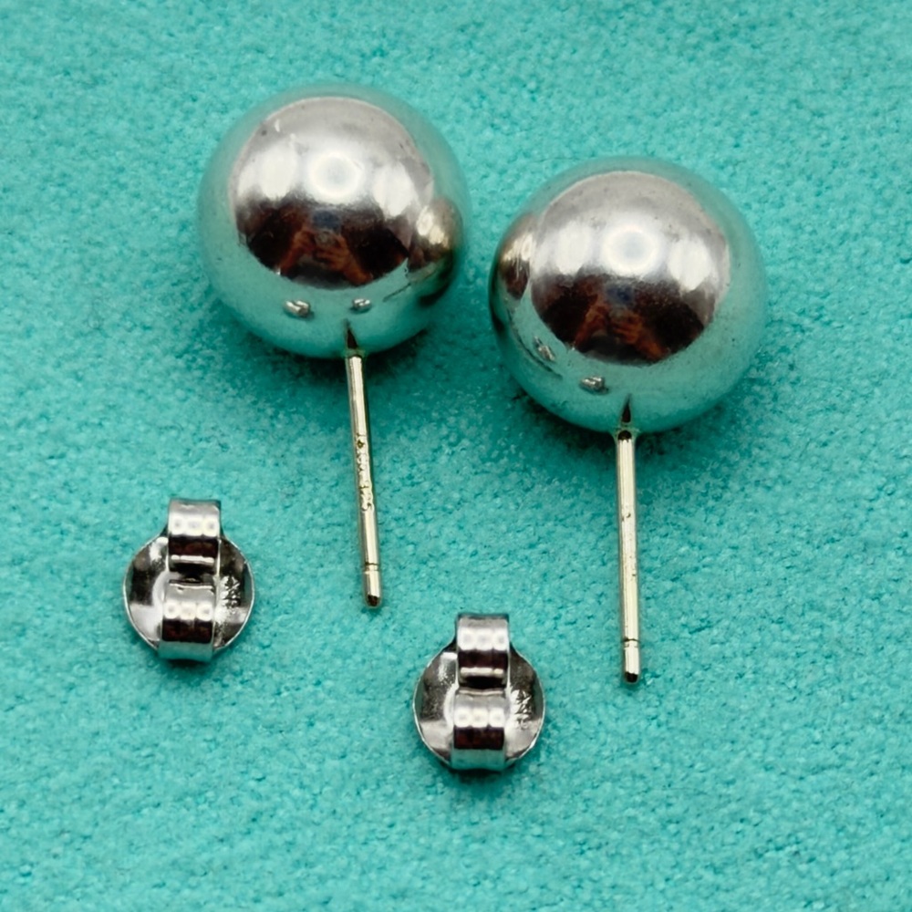 Tiffany & Co. Silver Ball Earrings - Picture 3 of 16